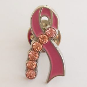 Brooch Ribbon Half Crystal